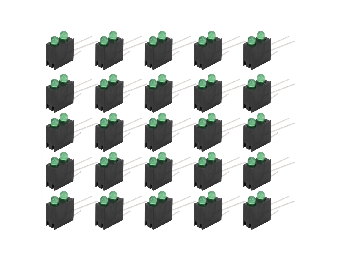 Base de Lâmpada Led 3mm Verde com 2 Buracos