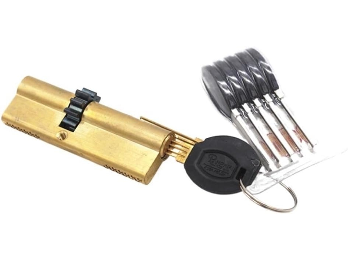 Fechadura de Porta com Cilindro S/MARCA 1 P, proteção, chave, suave