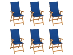 Folding Chair, Folding Chairs Vidaxl Azul Teca (n/a)