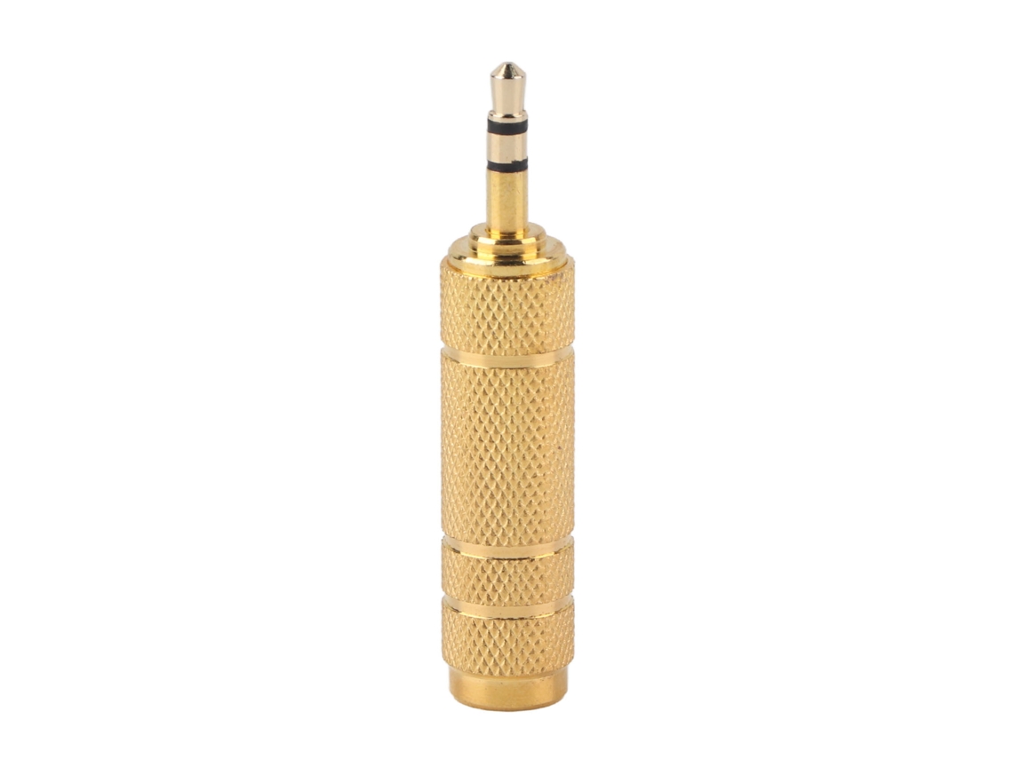 Adaptador de Áudio Estéreo de 3,5 mm Macho para 6,5 mm Hembra | S/MARCA