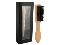 Pincel Para Barba Masculino Com Cerdas De Nylon E Cabo De Madeira Alisa E Promove Crescimento Da Barba