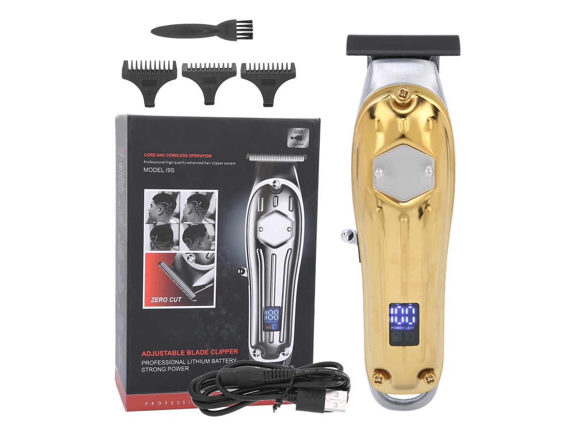 2026 tijera de Pelo Eléctrica Recargable Con Pantalla Lcd Profesional para Estilismo de Cabello Oro