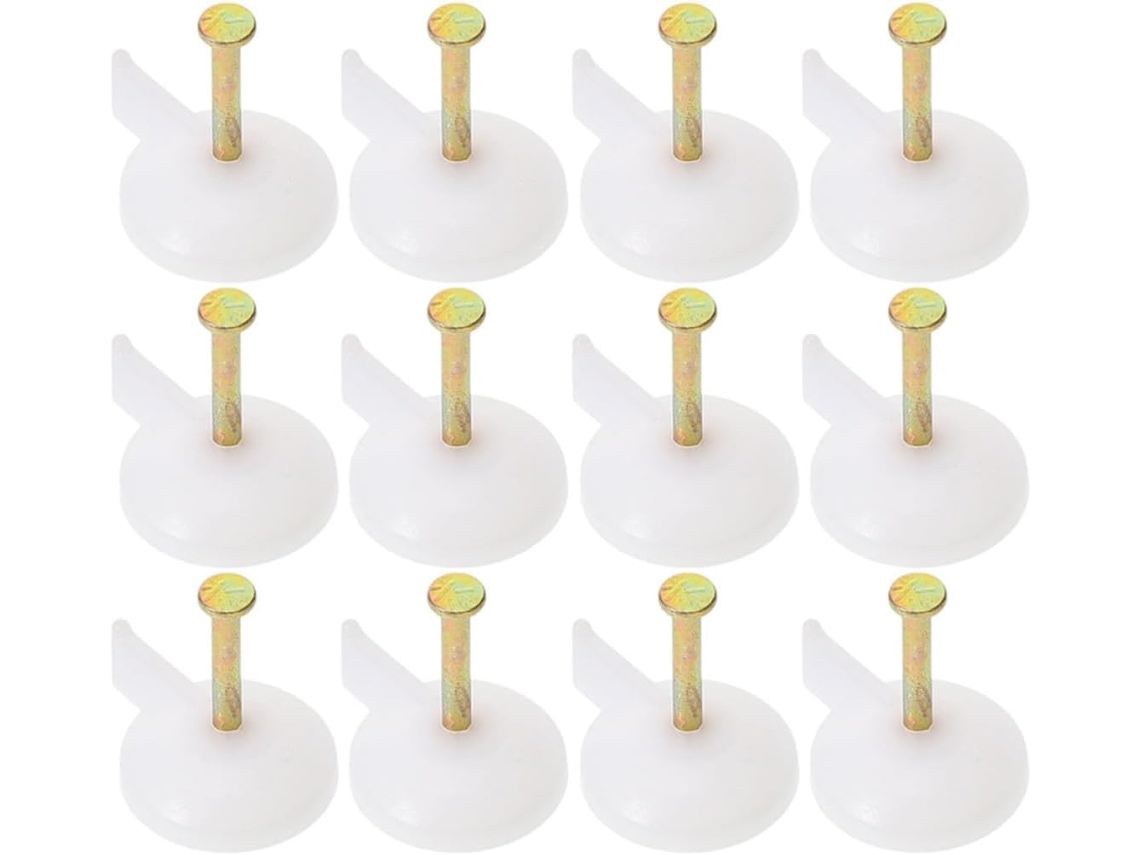 Conjunto Sewacc de 45 ganchos metálicos para parede, design elegante, ideais para pendurar cortinas e persianas.