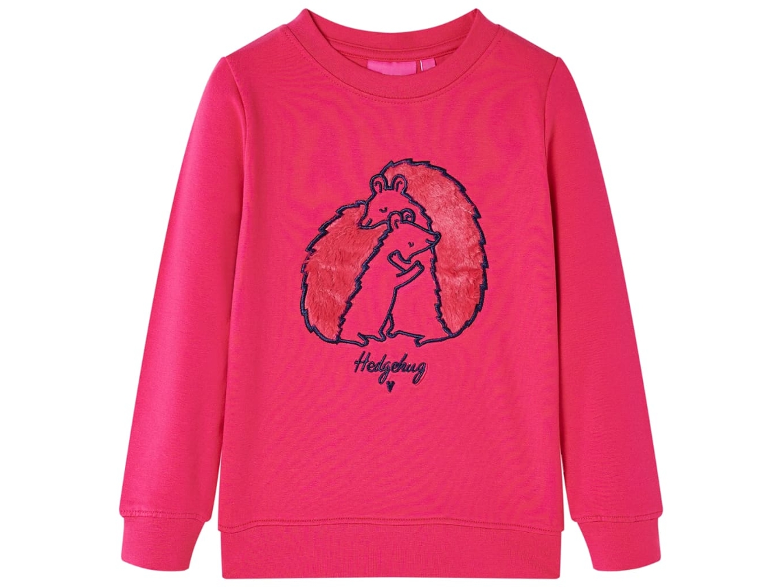 Sweatshirt Para Criança Rosa-brilhante 128