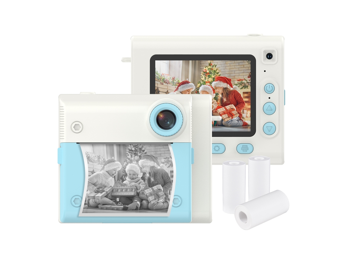 Câmera Instantânea Infantil Com Impressora, Mini Câmera Digital Brinquedo Para Meninas E Meninos