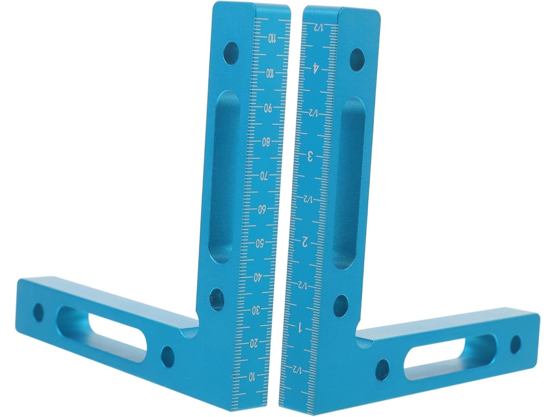 Conjunto de 2 grampos de ângulo reto Amosfun para marcenaria, fixação de molduras e móveis