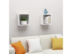 Prateleiras De Parede Em Forma De Cubo 2 Pcs 30x15x30cm Branco Dkd Home Decor