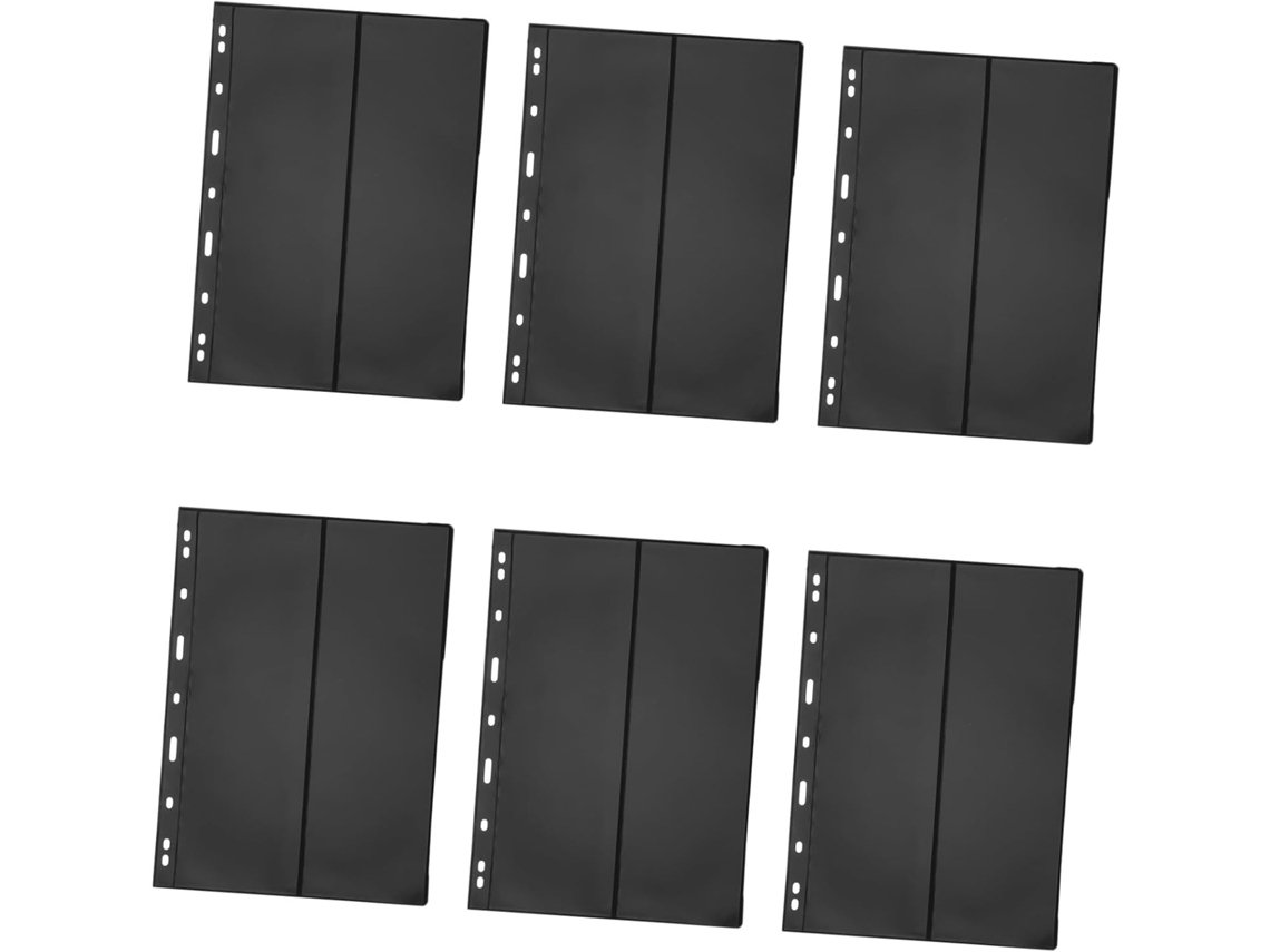 Gririw Lote De 10 Páginas Internas Noires Double Face Em Pet Para Álbum De Timbres - Bolsa De Rangement