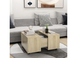 Vidaxl Mesa De Centro 60x60x38 Cm Derivados De Madeira Carvalho Sonoma