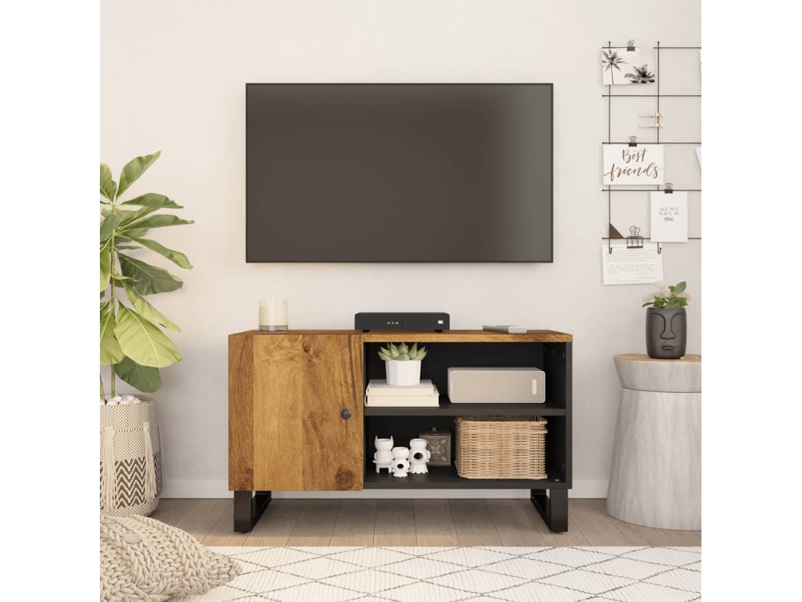 Móvel De Tv | Gabinete De Tv | Armário De Tv 80x33x46 Cm Mangueira Maciça/derivados Madeira