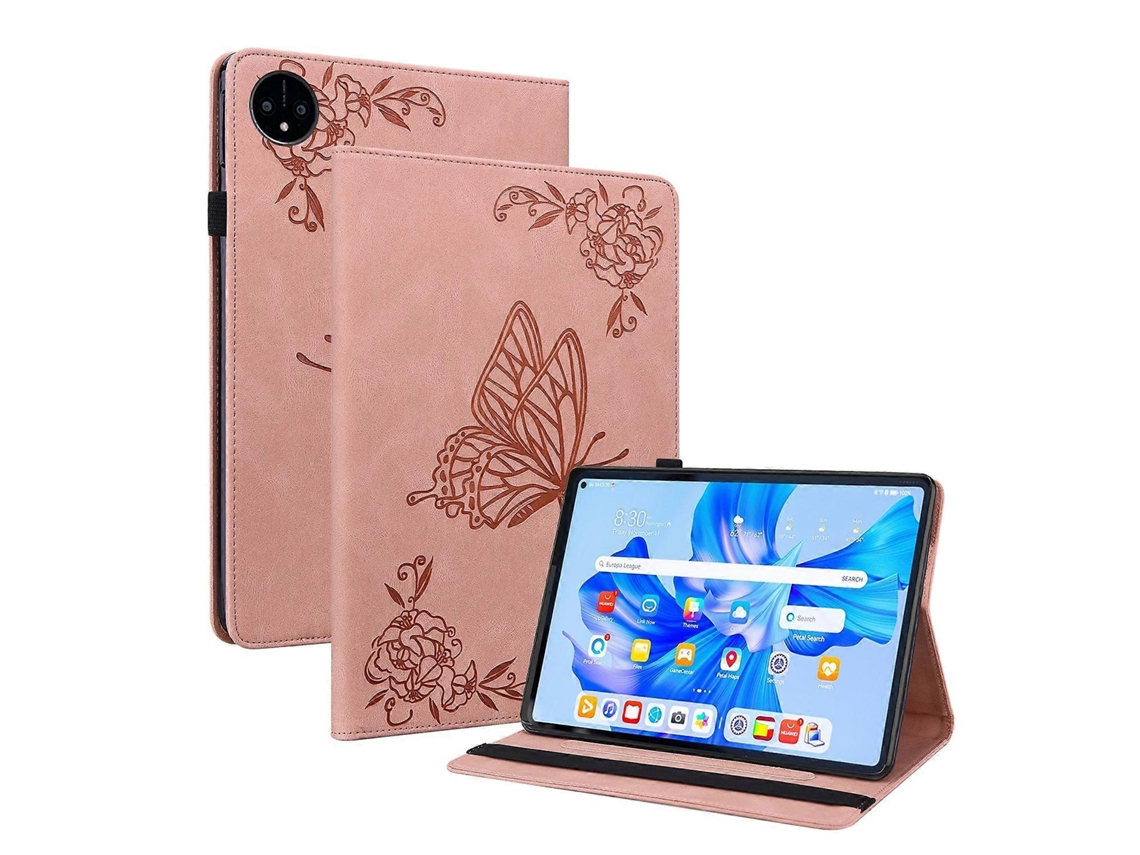 Capa de couro com estampa de borboleta e flor Webake para Huawei MatePad Pro 11 (2022)