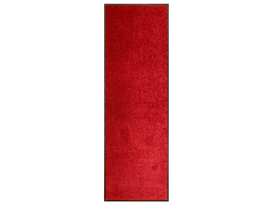 Vidaxl Tapete De Porta Lavável 60x180 Cm Vermelho
