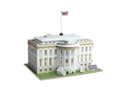 Quebra-cabeça 3d Da Casa Branca - Modelo De Papelão Com 35 Peças, 22x19x21 Cm