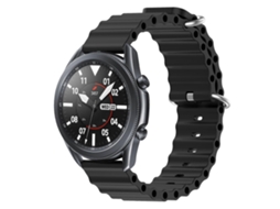 Pulseira De Silicone De Cor Sólida Estilo Oceano Para Samsung Galaxy Watch3 45mm 22mm
