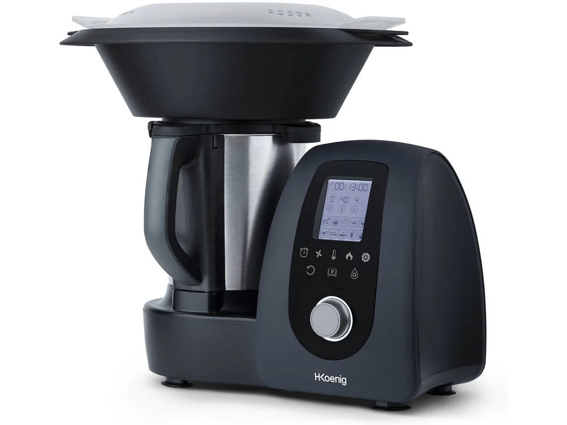Robô de Cozinha H. KOENIG HK8 (2.5 L - 1000 W - Preto)