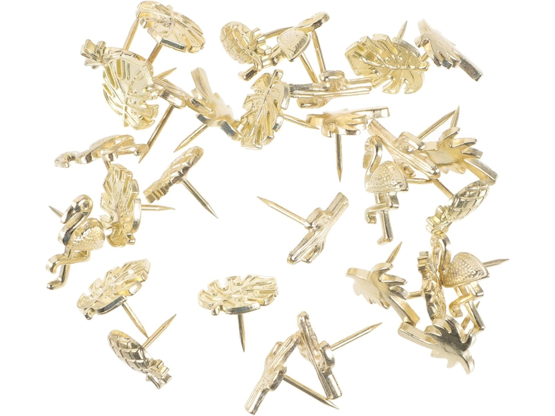 Fomiyes 30-tachinhas Multifuncional em Metal Dourado com Design Original e Delicado para Mesa de Escritório, Acessórios de