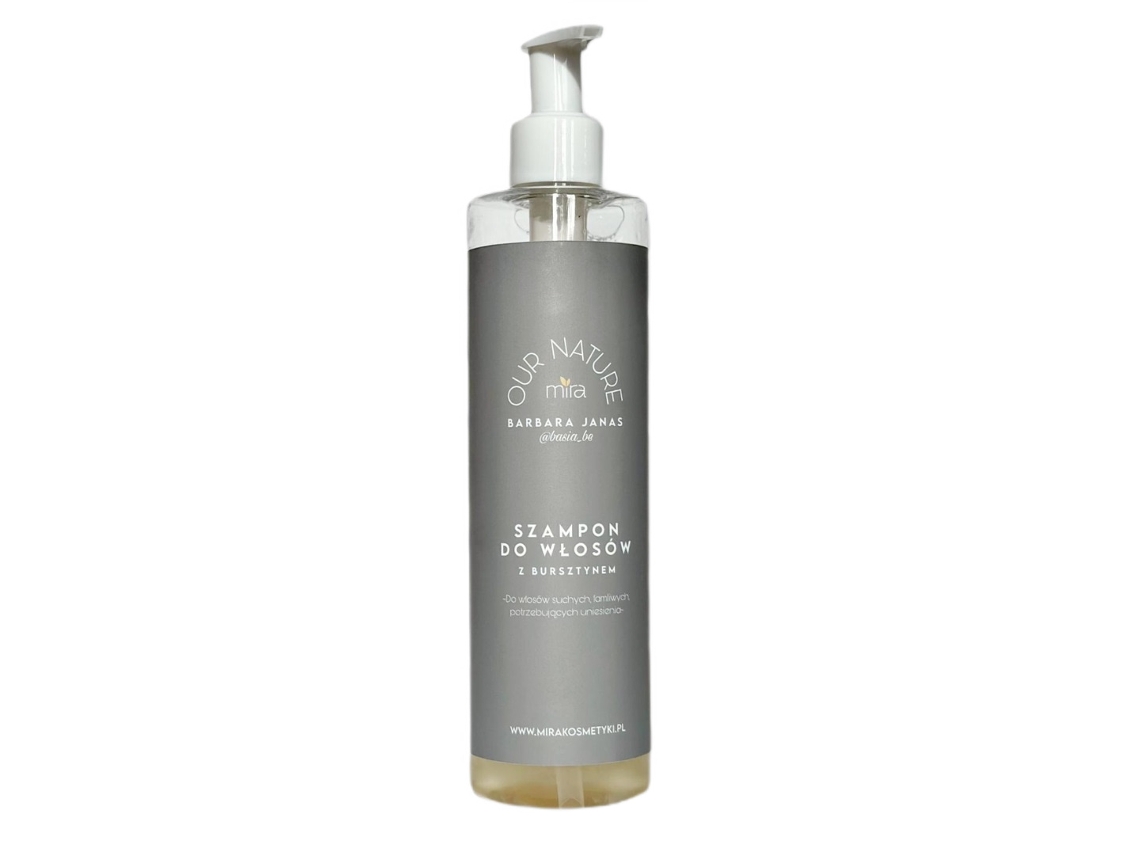 Amber Enriched Natural Hair Shampoo, 300ml Crafted By Basia Mira Our Nature Series