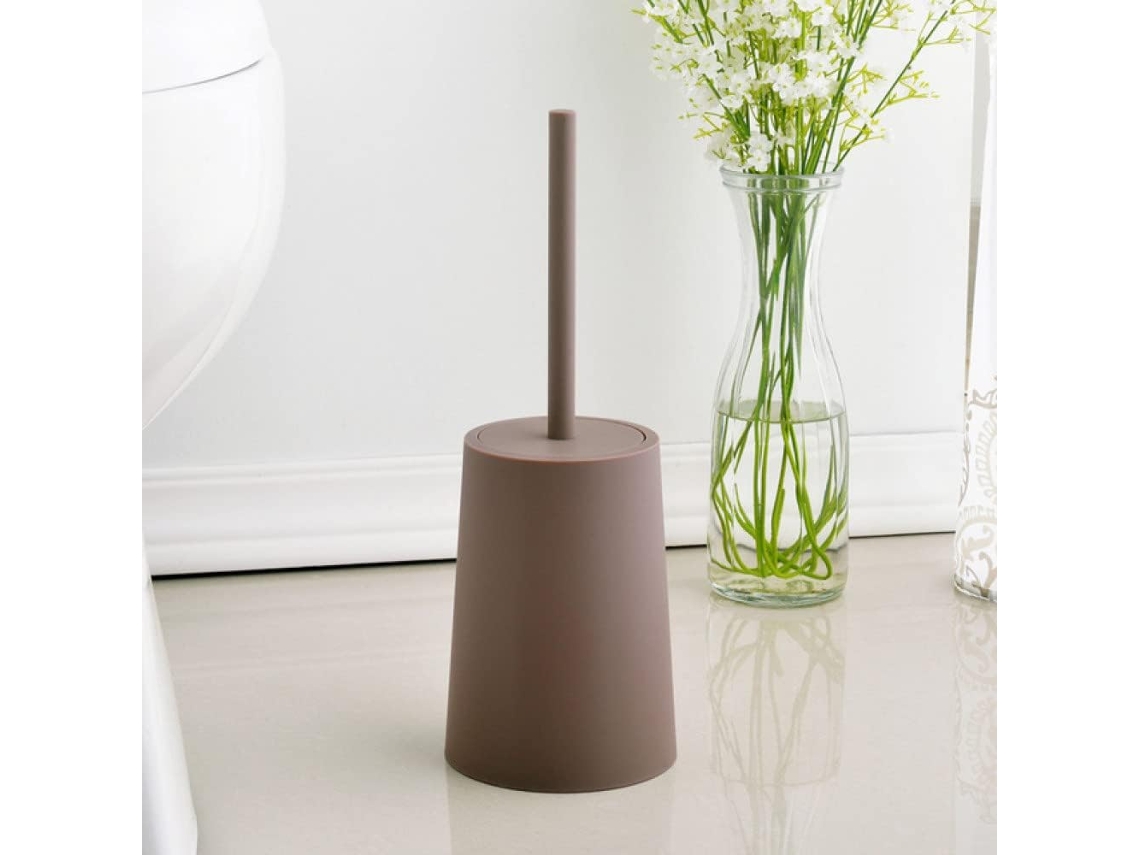 Escova De Vaso Sanitário Com Base De Design Moderno, Escova De Vaso Sanitário Preta Com