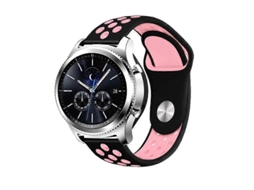 Pulseira De Silicone Bicolor Para Samsung Gear S4 Active 22mm (branco E Preto)