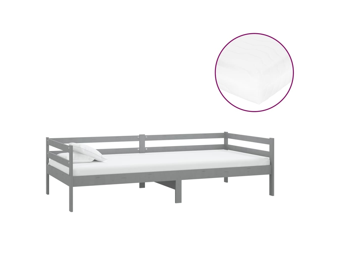Day Bed, Day Beds Vidaxl Cinzeto Madeira De Pinho (n/a)