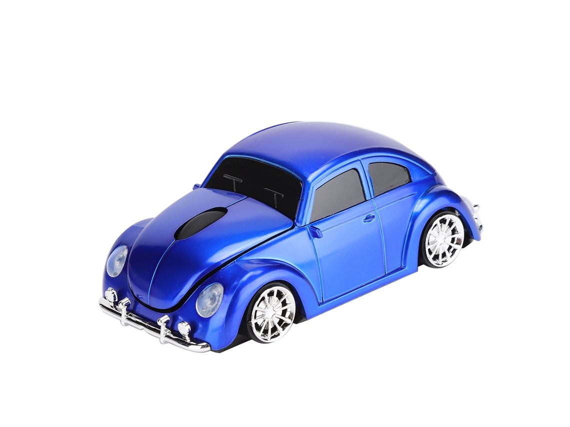 Mouse Sem Fio Ergonômico Em Forma De Carro Creative Beetle 2.4g 1200dpi Para Windows/mac Osblue