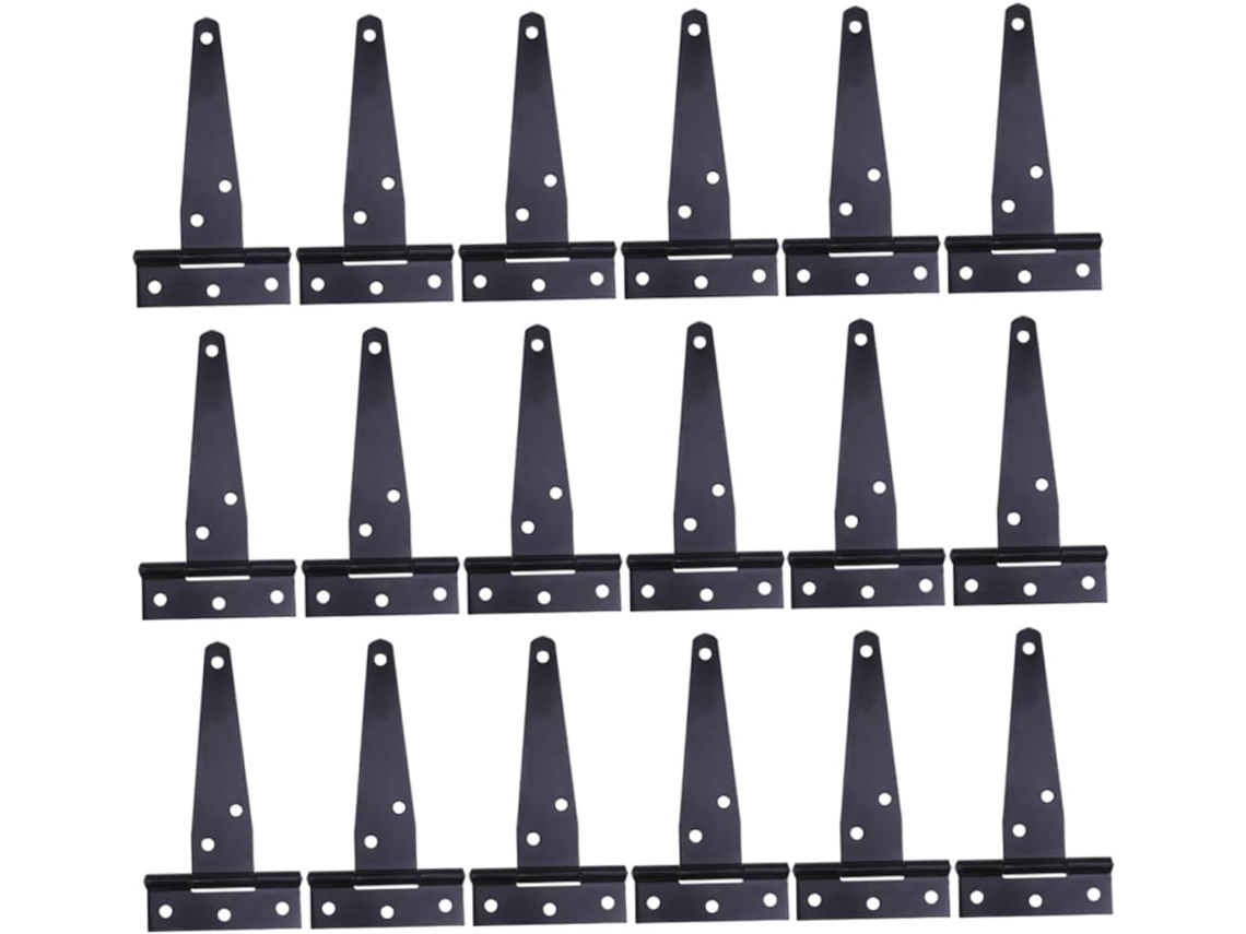 Conjunto De 24 Dobradiças Triangulares Em Ferro Preto, Resistentes E