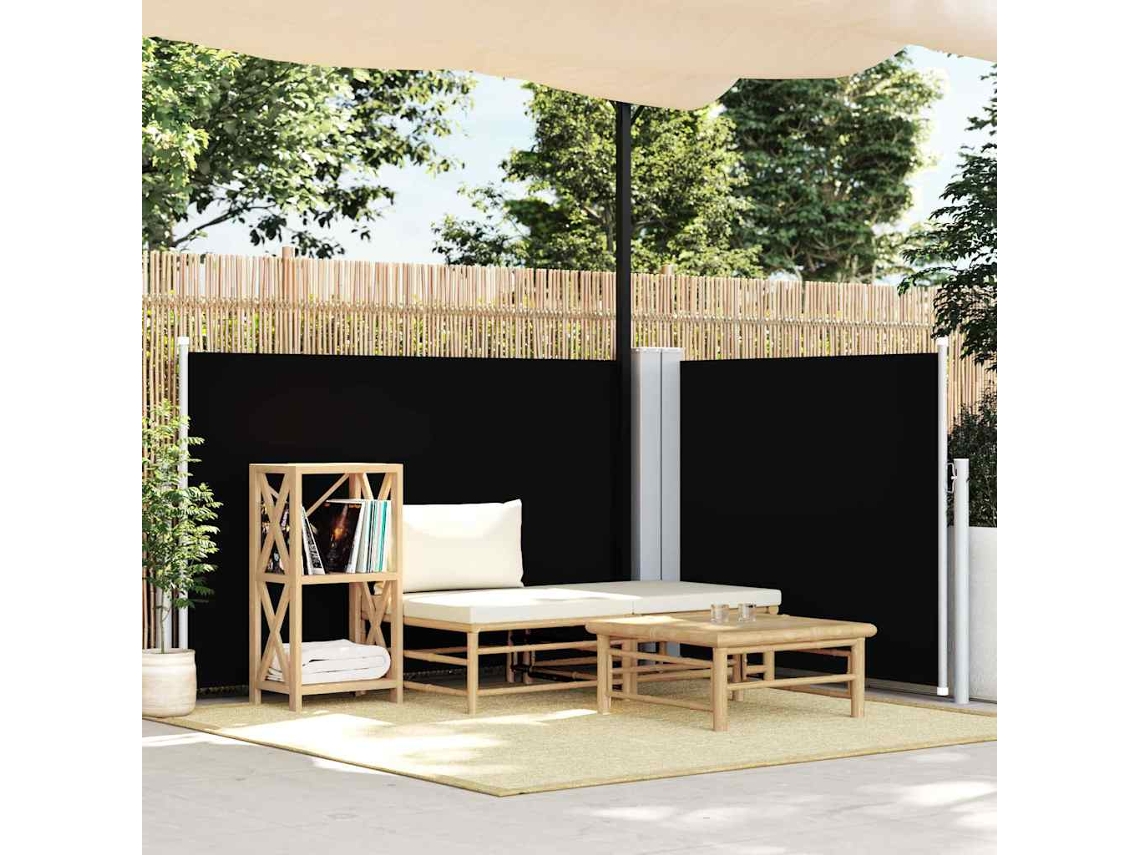 Vidaxl Toldo Lateral Retrátil 120x1000 Cm Preto