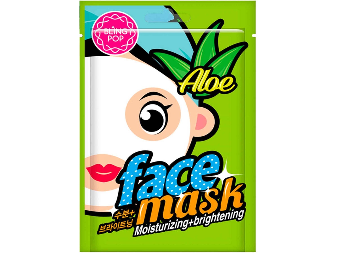 Máscara de Rosto BLING POP com Aloé Vera - Hidratação e Luminosidade (20 ml)