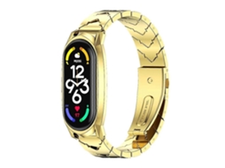 Pulseira Mijobs Gt Em Aço Inoxidável Com Formato Em V Para Xiaomi Mi Band 7 / 7 Nfc