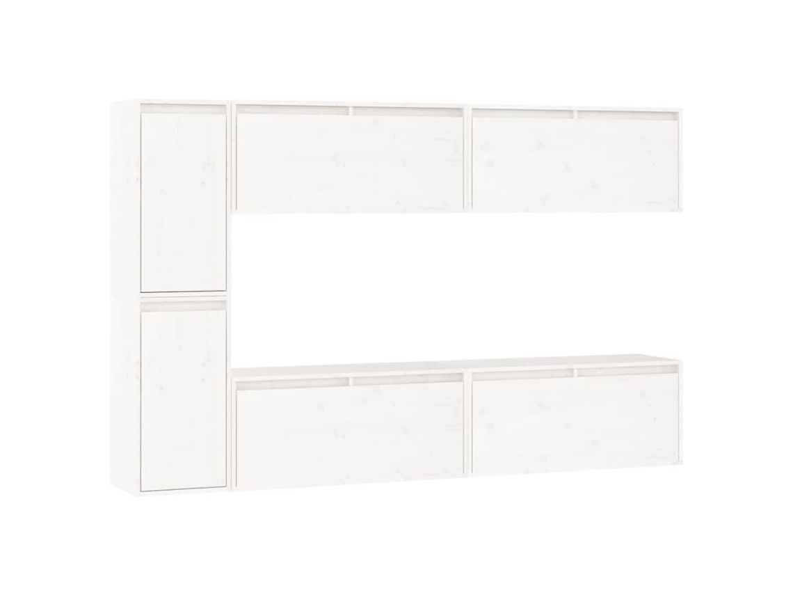 Tv Cabinet Set, Tv Cabinet Sets Vidaxl Branco Madeira De Pinho (n/a)