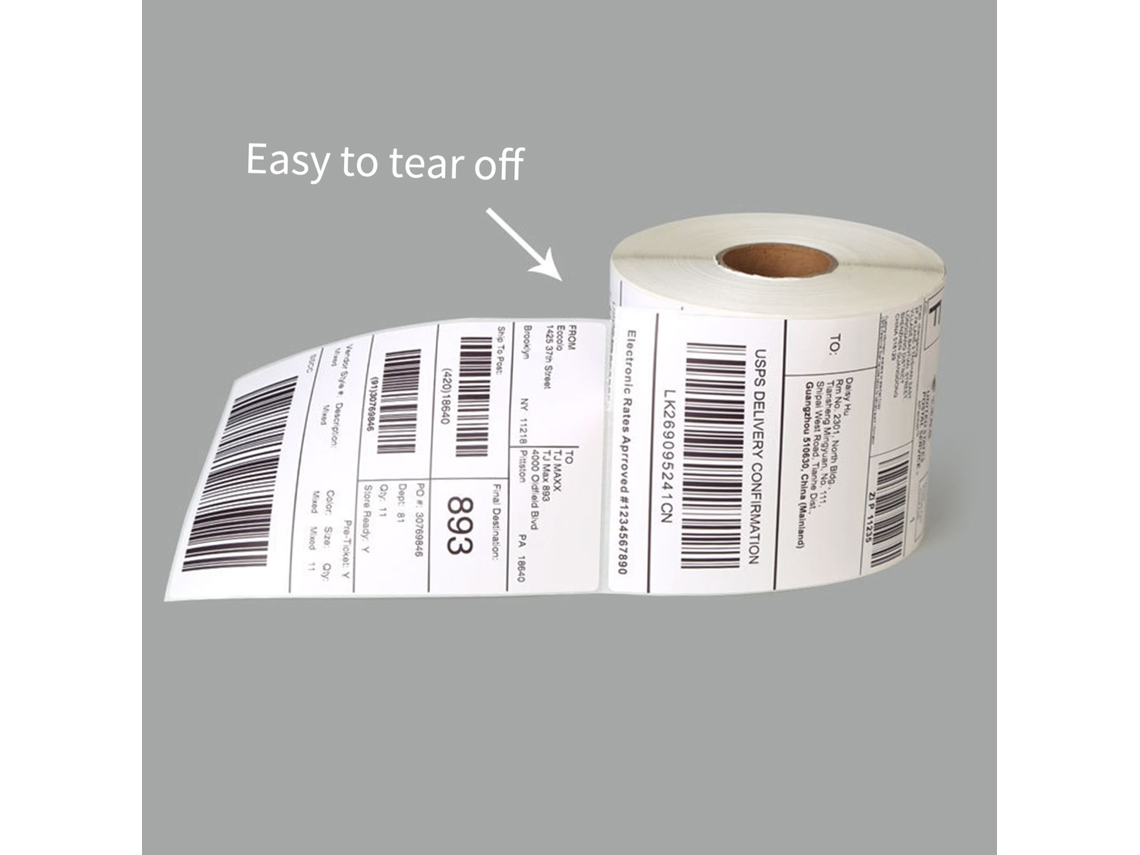 Etiquetas Térmicas 4x6 Polegadas Autoadhesivas Impermeáveis Para Envios Zebra Amazon Ups Fedex 350 Peças