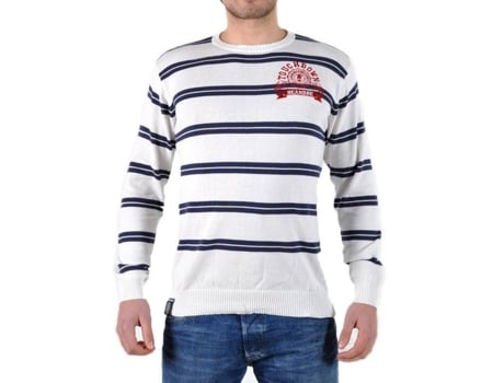 Camisola De Homem Sélection Galerie Chic Be Touchdown Listrado Algodão Branco (xs)