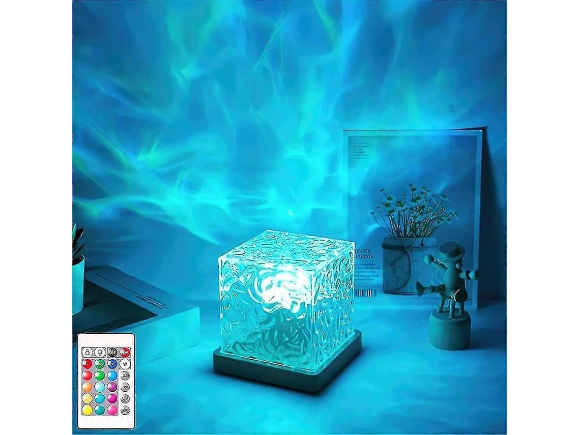 Luminária Cubo Luminorthe, Luminária Água Celestial, Luminária Cubo Aurora Boreal Sol da Meia, Noite BRILVIBERA