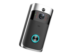 Campainha de Vídeo Sem Fio com Sensor de Movimento e Wi Fi, Preta. Brilvibera_gsg