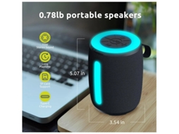 Alto Falante Bluetooth Alto Falante Portátil À Prova Dágua Ip68 Com Luzes Led Alto Falante Estéreo Sem Fio Hd De 15 W Bt5.3 Mic Função De Yizhood