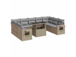 Garden Sofa Set, Garden Sofa Sets Vidaxl Bege Rattan / Vime (n/a)