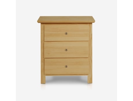 Mesa de Cabeceira Envernizado PEJECAR Castanho (58x50x35cm)