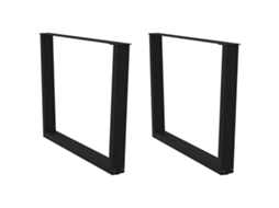 Dining Table Leg, Dining Table Legs Vidaxl Preto Aço (100 X (72-73.3) Cm)