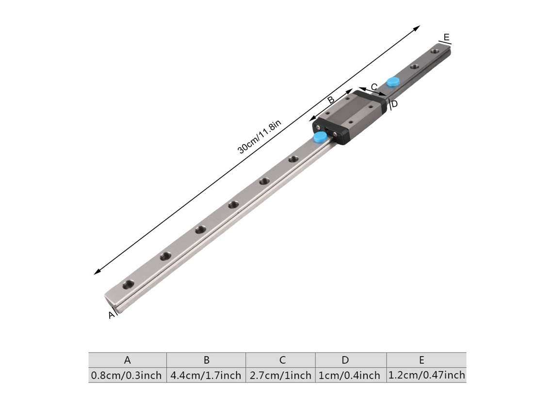 Laxiscreed Bloco De Deslizamento Linear De Precisão Para 300mm De Comprimento