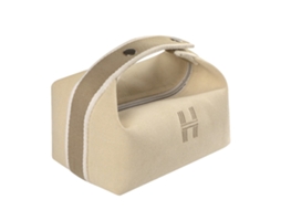 Bolsa de Maquilhagem Tipo Caixa Grande Capacidade Impermeável e À Prova de Poeira Tecido Twill RNEMITERY