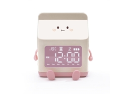 Despertador Baok-Clock em formato de caixinha de leite, divertido, para estudantes, digital, com contagem regressiva, rosa, para crianças.