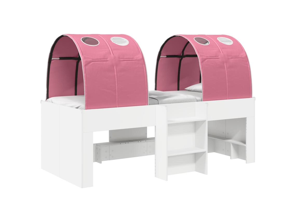 Cama com Túnel 4 Pcs MAISON EXCLUSIVE (branco e rosa)