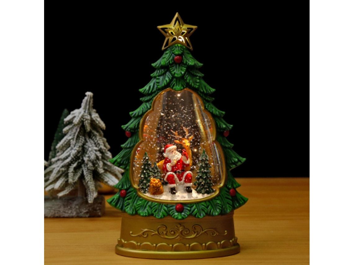 Globo De Neve De Natal De 25 Cm, Globo De Neve Musical Com Luzes E Glitter, Rena, Papai Noel, Decoração De Mesa De Natal, Presente Aquaforge