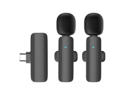 Microfone De Lapela Sem Fio E Receptor Para Usb C 21 Aquaforge