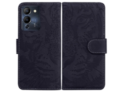 Capa De Couro Com Aba Horizontal E Estampa De Tigre Para Infinix Note 12 G96/x670