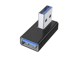 Conector Usb 3.0 Com Ângulo Reto De 90 Graus Para Notebook/laptop/pc Db Preto Brilvibera
