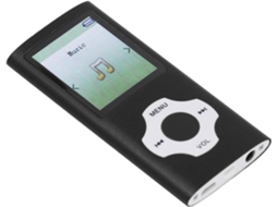 Leitor de MP3/MP4 de 16 GB, tela de 16 polegadas, portátil, música HiFi, cores vibrantes, tela de 8 polegadas com memória (preto)
