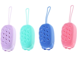 Lurelia Conjunto De 4 Escovas De Banho Para Bebé, Silicone Macio, Dupla Face E Com Argola