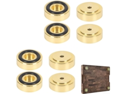 Conjunto De 8 Pés Latão Para Tábua Corte Com Almofadas Antiderrapantes, Elevadores De Móveis Dourados Para Tábuas Corte