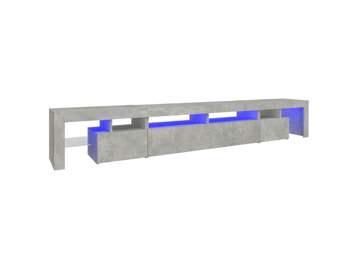 Móvel de TV com luzes LED Cinzento Cimento 260x36,5x40 cm MAISON EXCLUSIVE